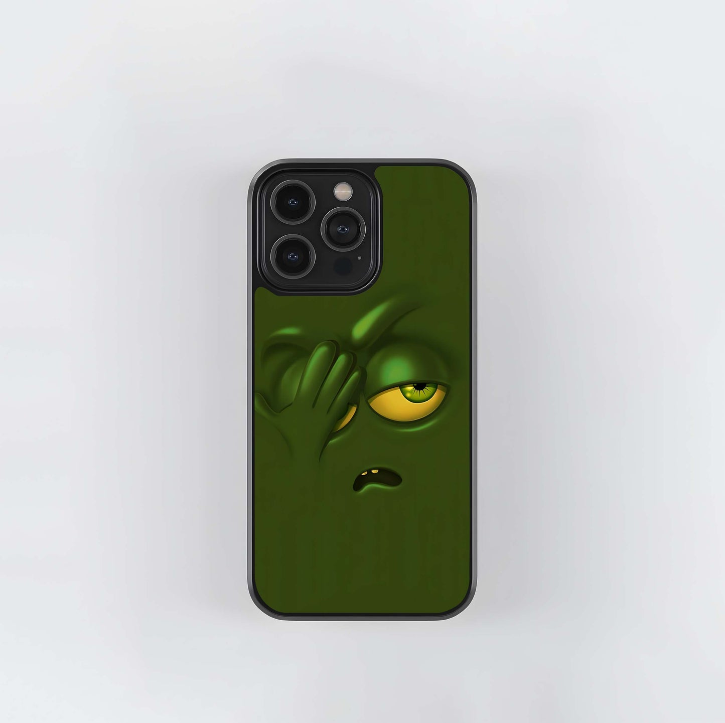 Facepalm Grotesque in Olive Green Glass Case