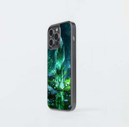 Emerald Light Crystal Glass Case