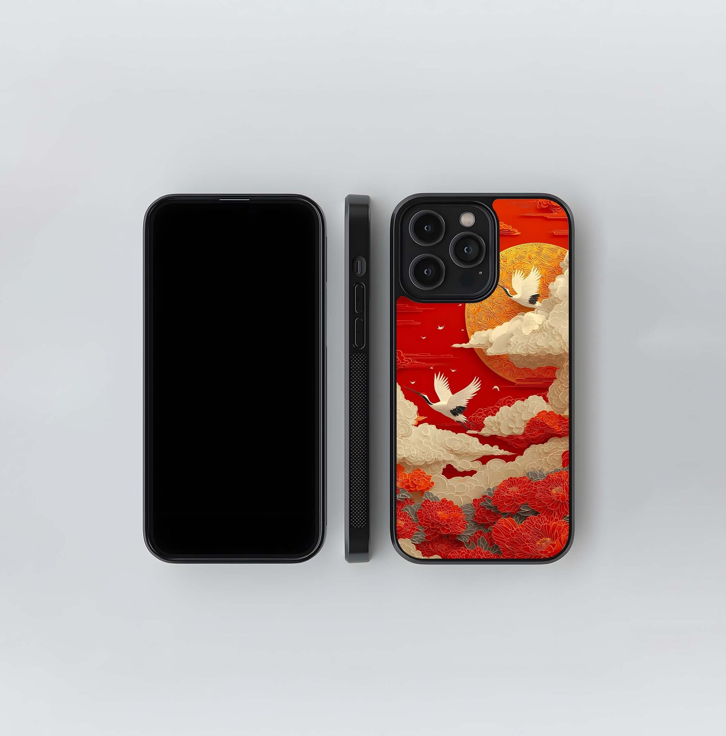 Crimson Sky Soar Glass Case