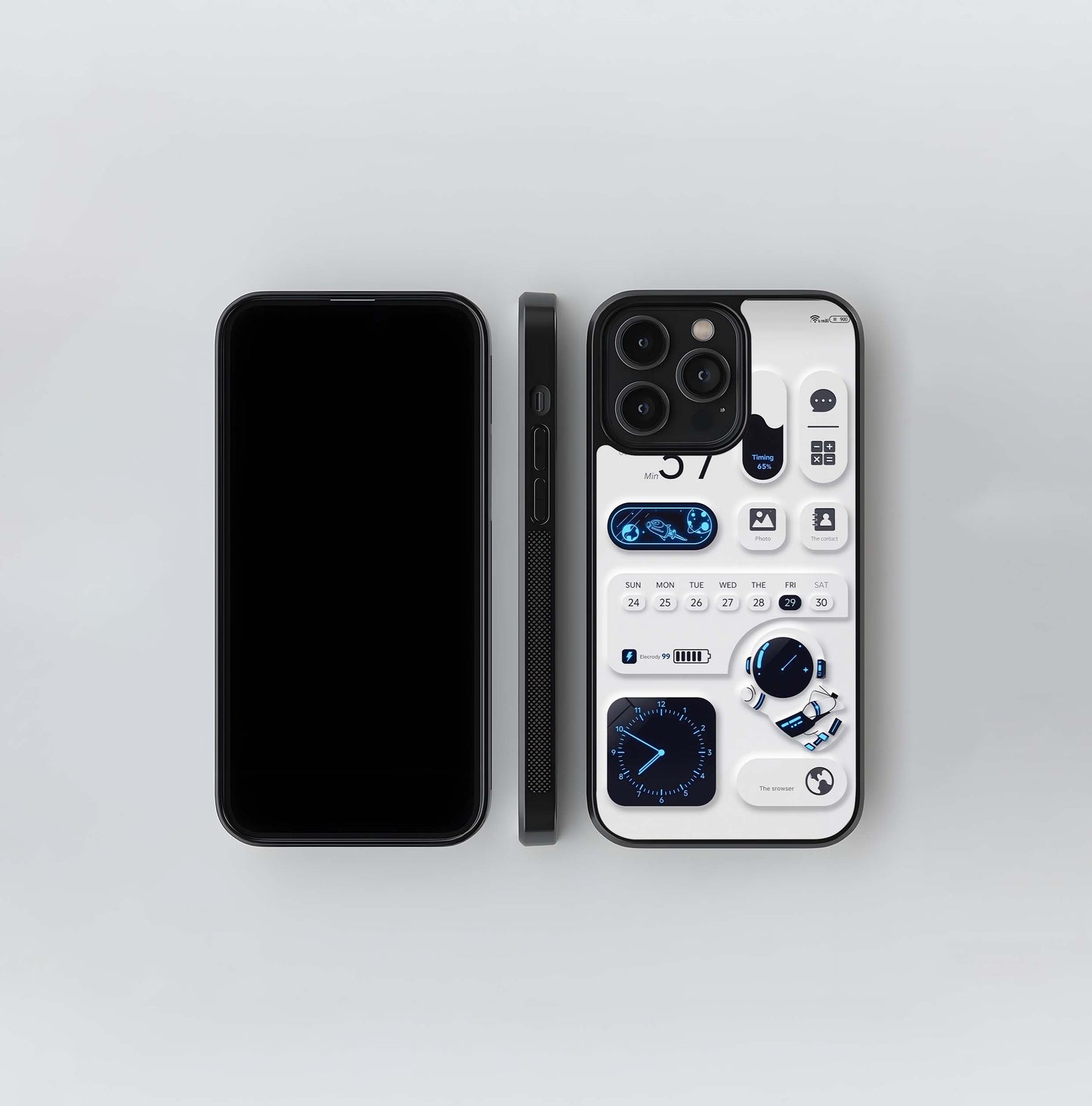 Neumorphic Astro-OS Glass Case