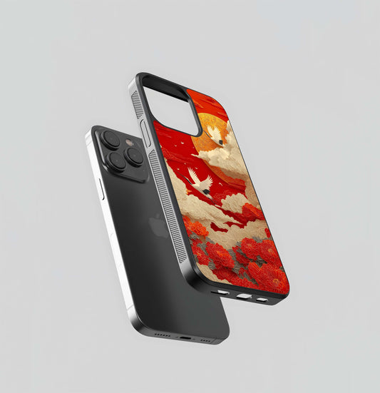 Crimson Sky Soar Glass Case
