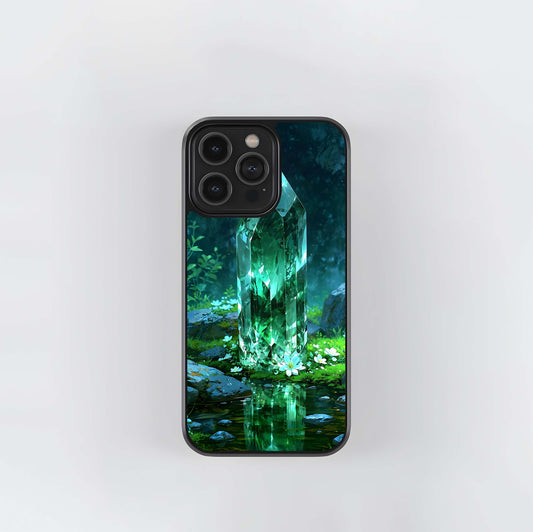 Emerald Light Crystal Glass Case