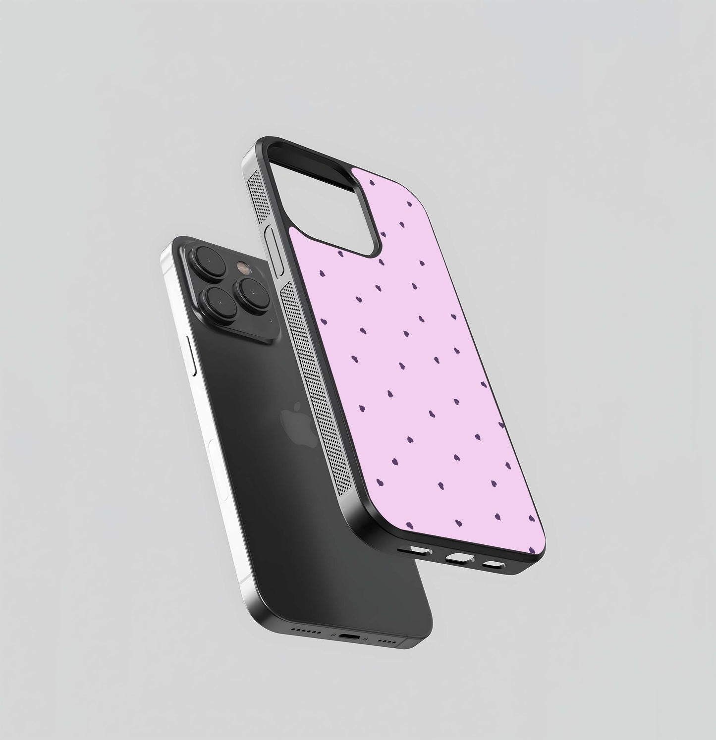Heart purple Glass Case / Cover