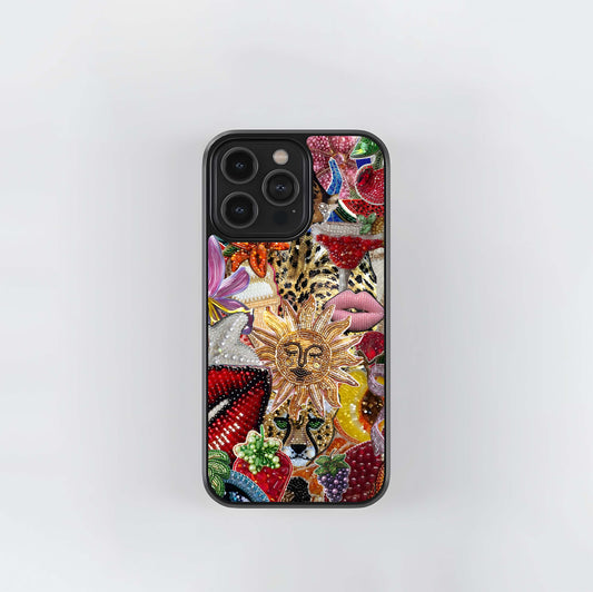 Beaded Fashion Jungle Glass Case