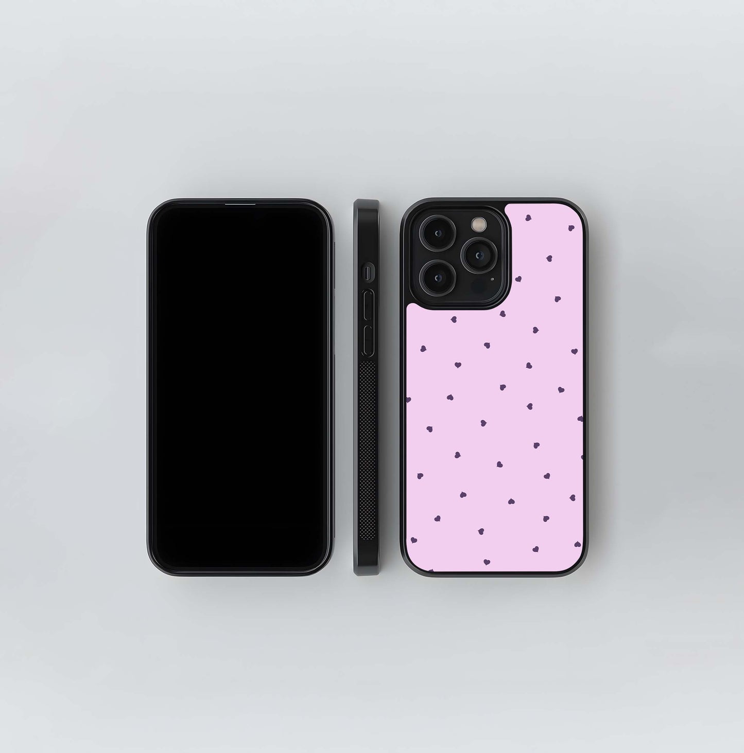 Heart purple Glass Case / Cover