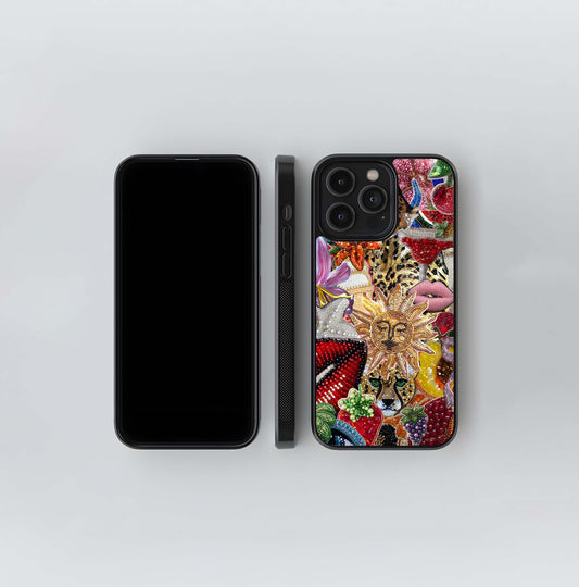 Beaded Fashion Jungle Glass Case