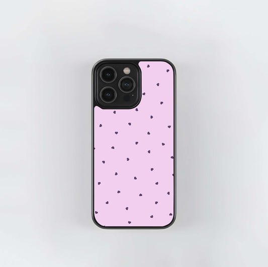 Heart purple Glass Case / Cover