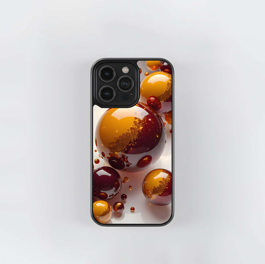 Maroon Glitter Vortex Glass Case