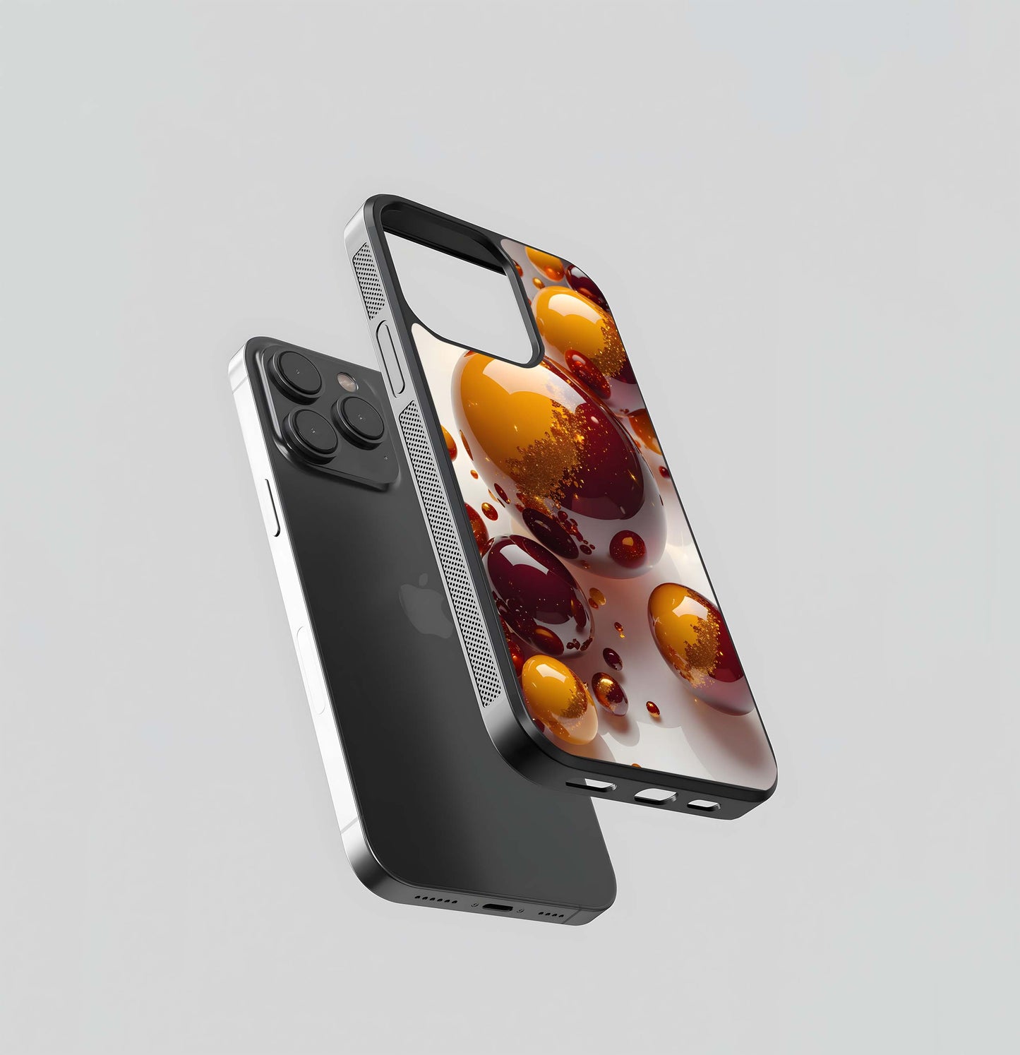 Maroon Glitter Vortex Glass Case