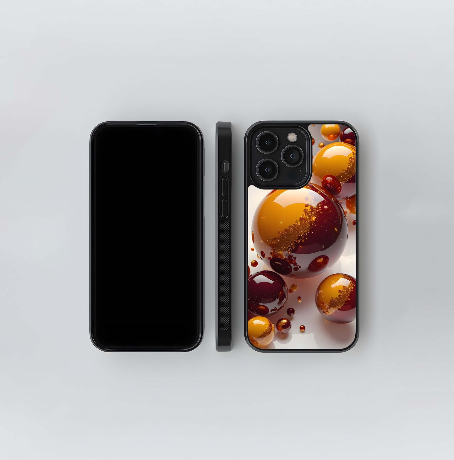 Maroon Glitter Vortex Glass Case