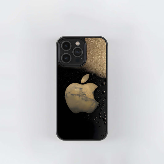 Mars Map Apple Droplet Glass Case