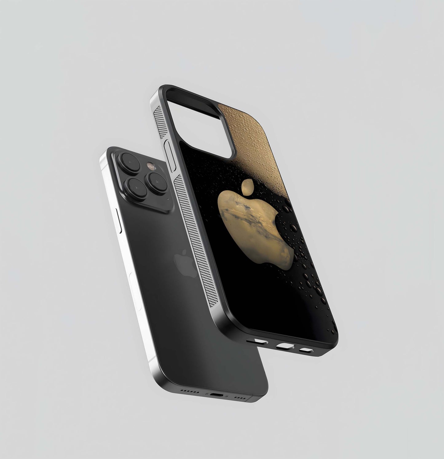 Mars Map Apple Droplet Glass Case