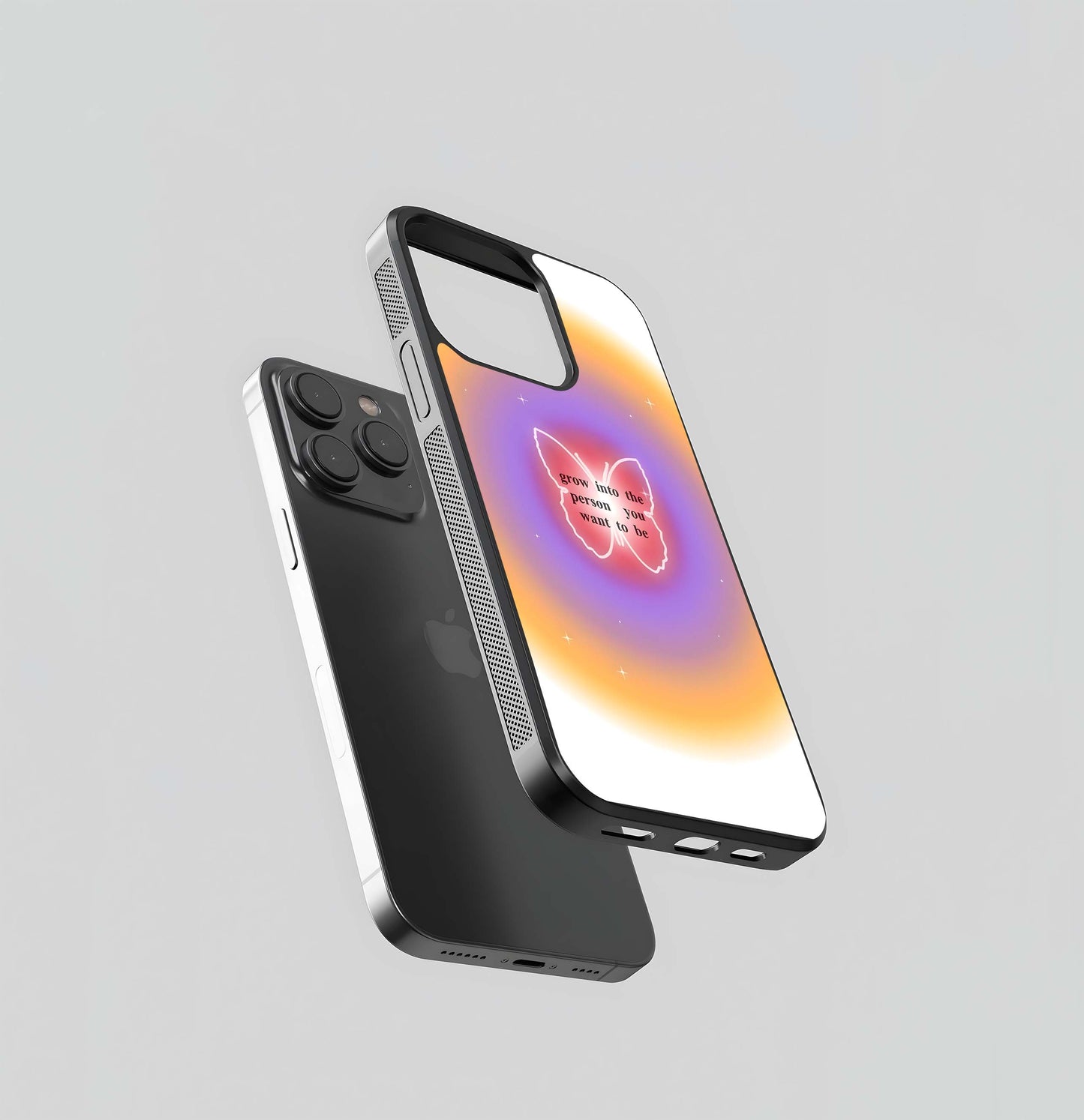 Butterfly Growth Aura Glass Case