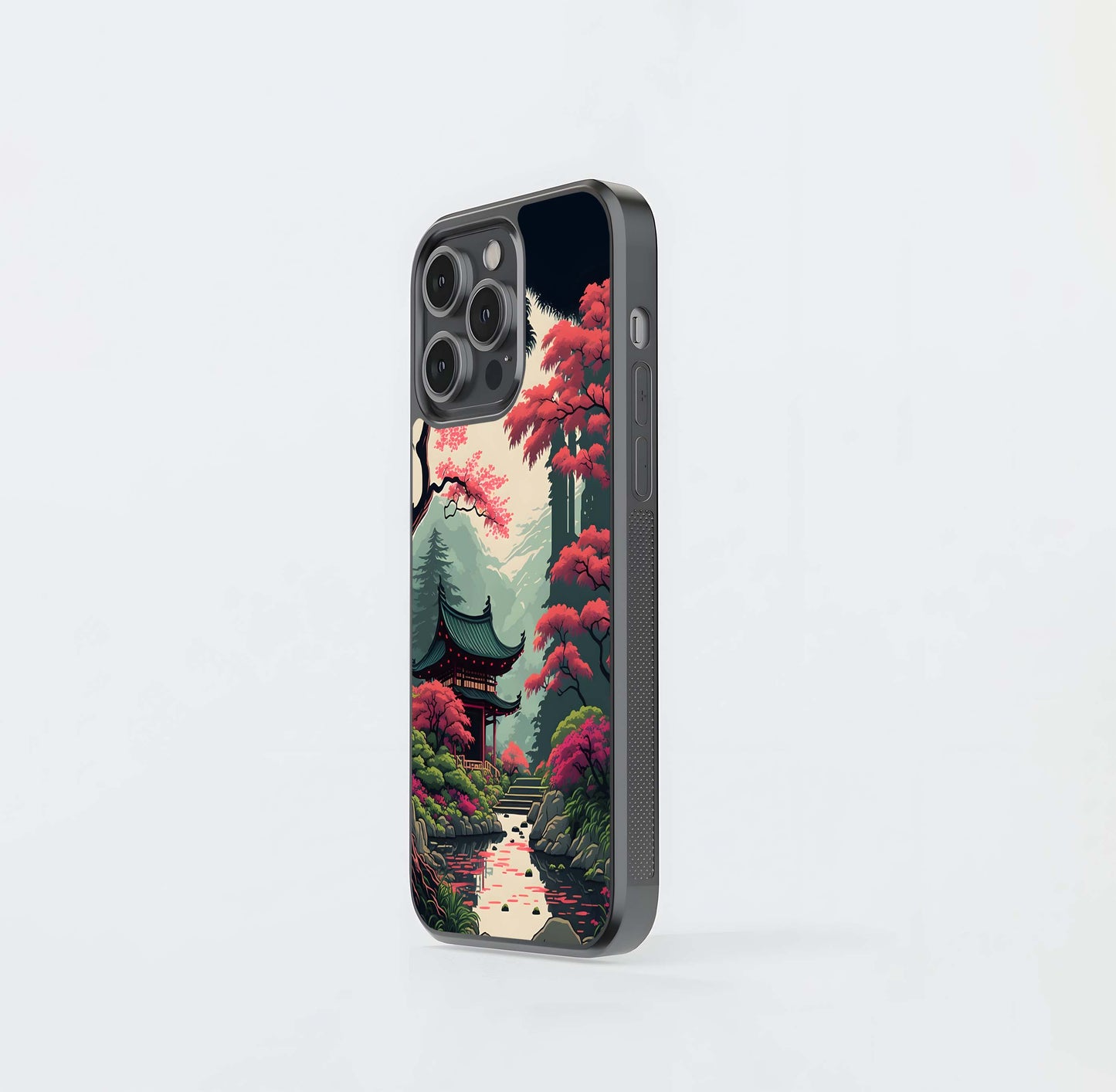 Crimson Temple View Glass Case