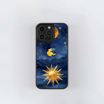aesthetic moon wallpaper Glass Case