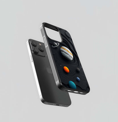 Obsidian Paper-Cut Cosmos Glass Case