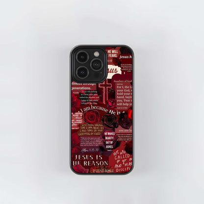 Jesus Love Heals Glass Case