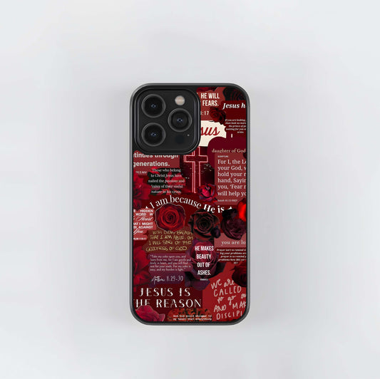 Jesus Love Heals Glass Case