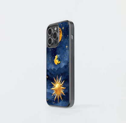 aesthetic moon wallpaper Glass Case