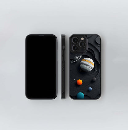 Obsidian Paper-Cut Cosmos Glass Case