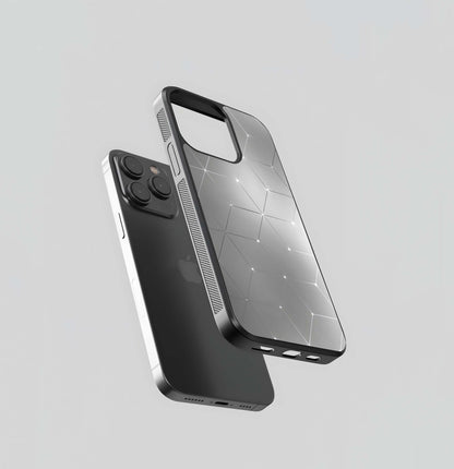 Silver Network Tiles Glass Case