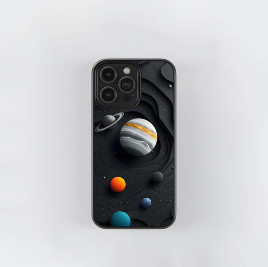 Obsidian Paper-Cut Cosmos Glass Case