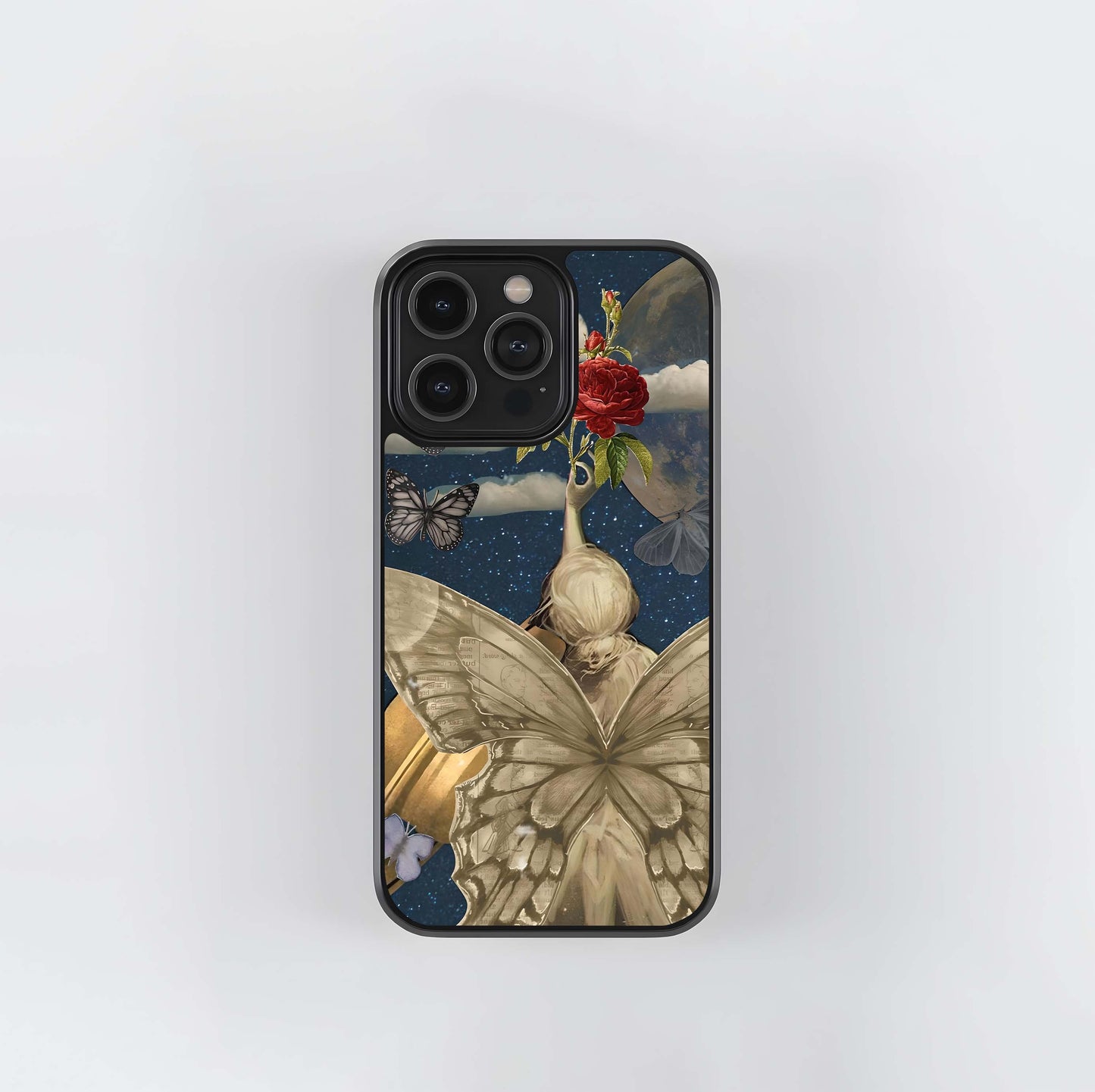Butterfly Moon Bloom Glass Case