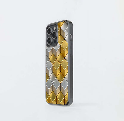 Metallic Cube Lattice Glass Case