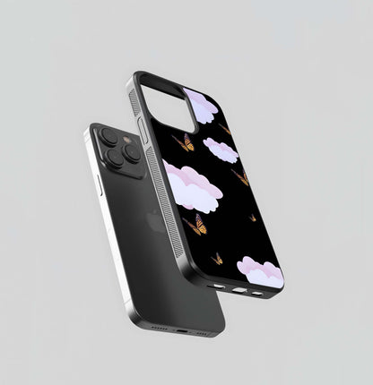 Butterfly Skies and Cotton Clouds Glass Case