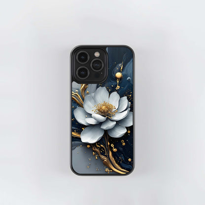 Midnight Magnolia and Gold Glass Case