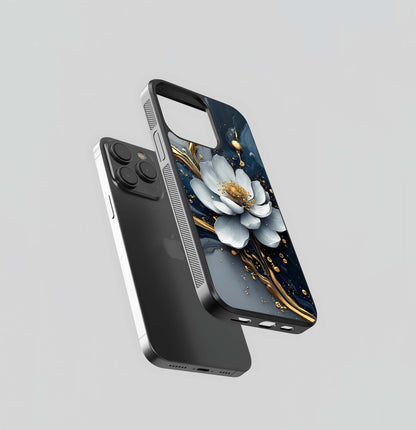 Midnight Magnolia and Gold Glass Case