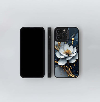 Midnight Magnolia and Gold Glass Case