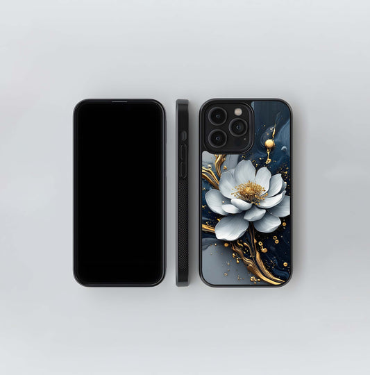 Midnight Magnolia and Gold Glass Case