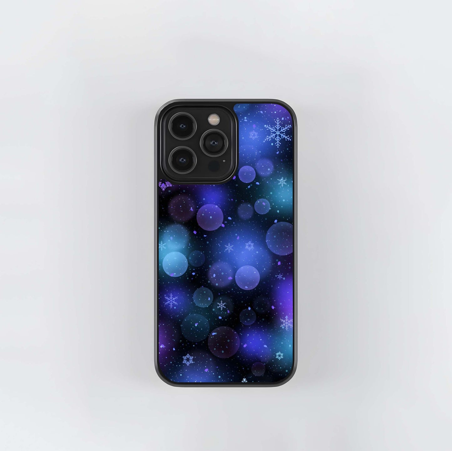 Midnight Winter Bokeh Glass Case