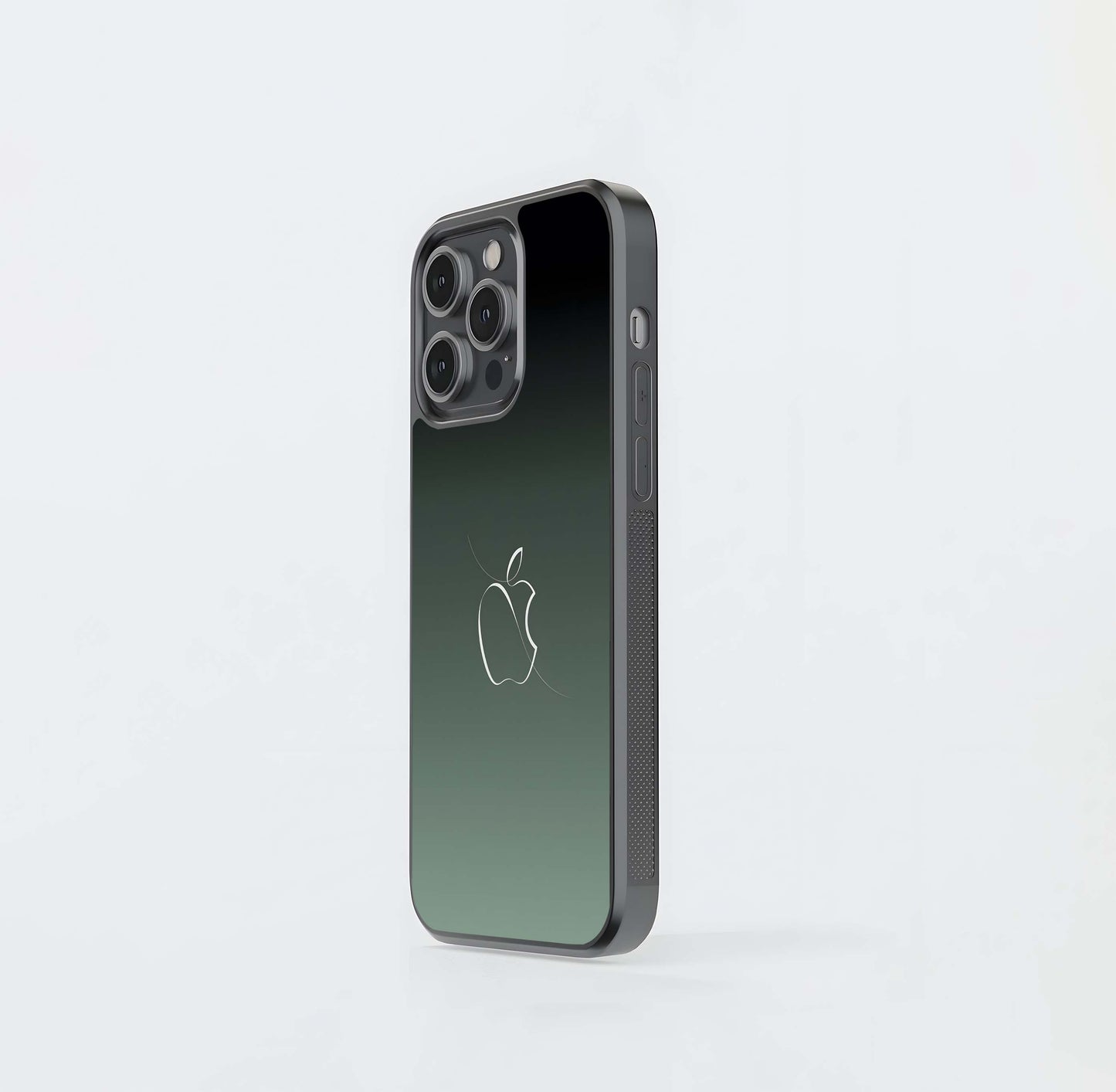 Minimalist Apple Outline Glass Case