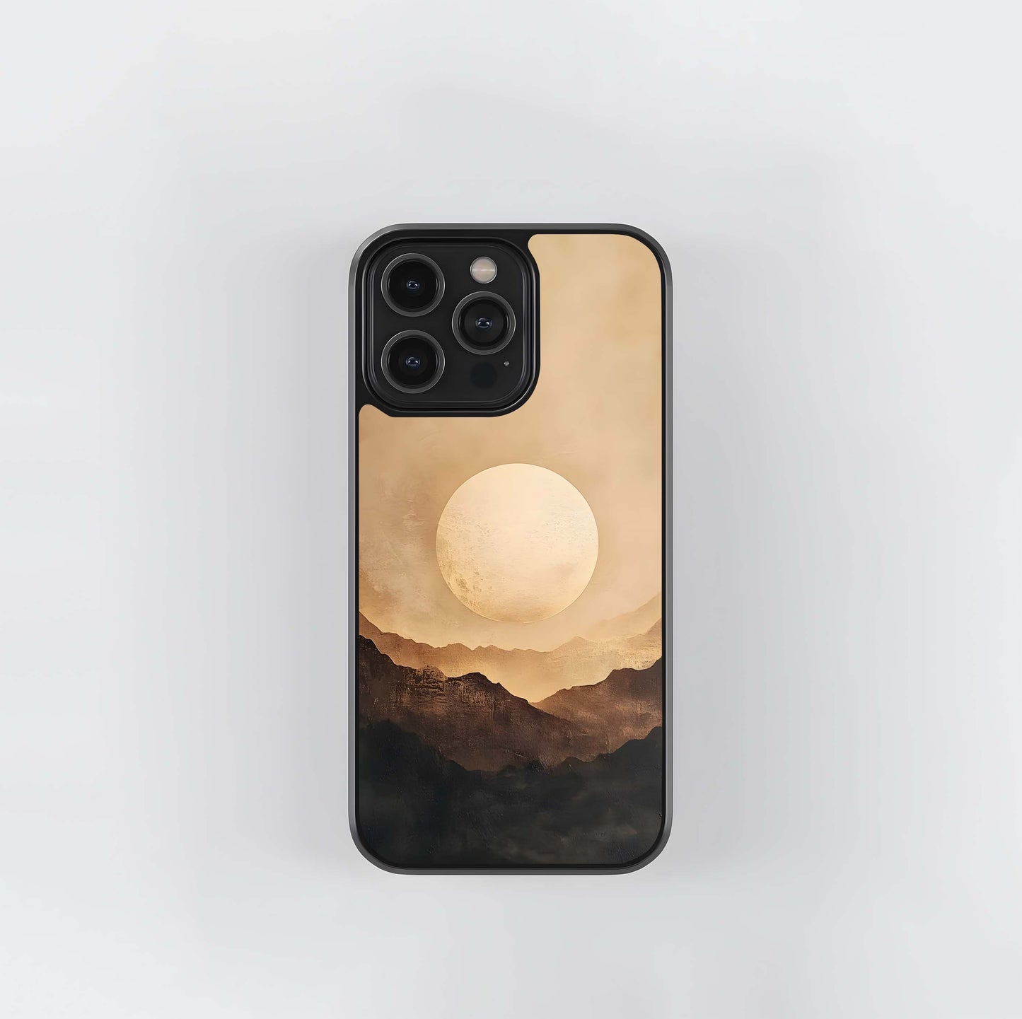 Minimalist Bronze Moon Glass Case