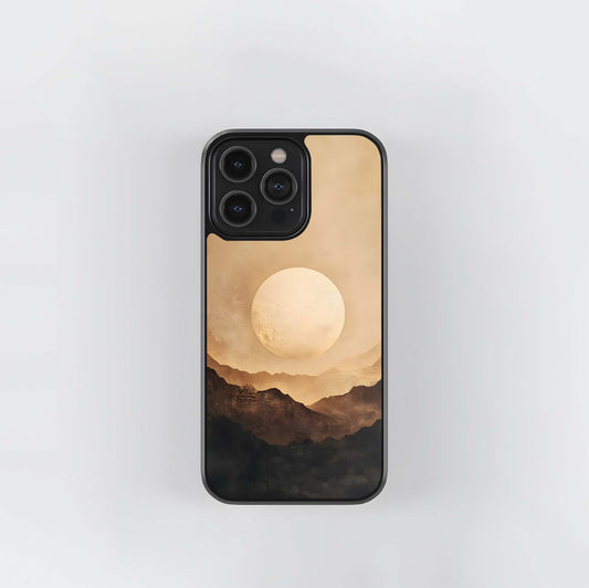 Minimalist Bronze Moon Glass Case