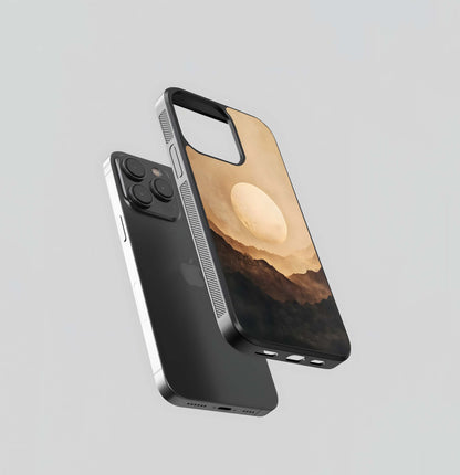 Minimalist Bronze Moon Glass Case
