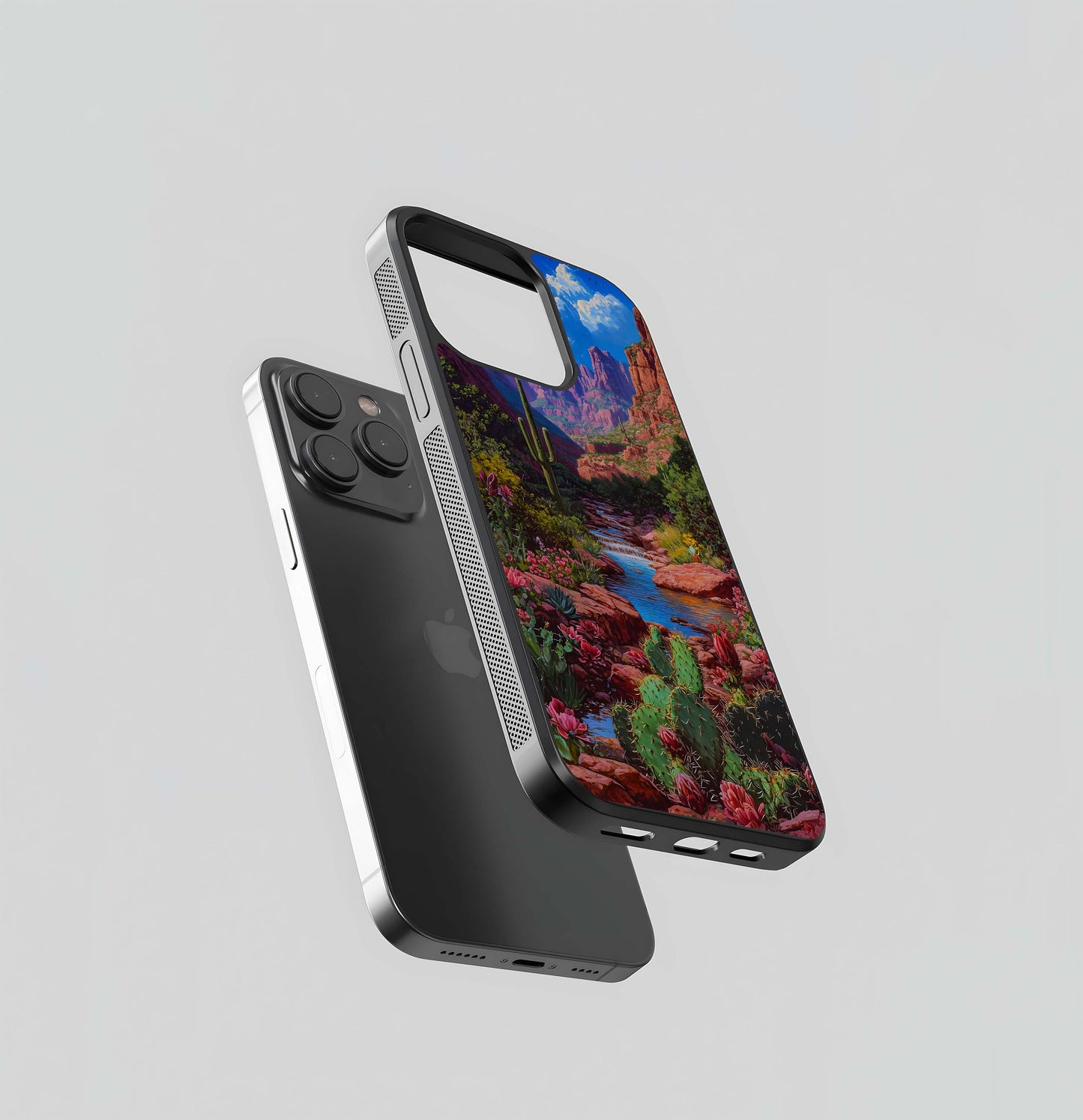 Cactus Desert Bloom Valley Glass Case