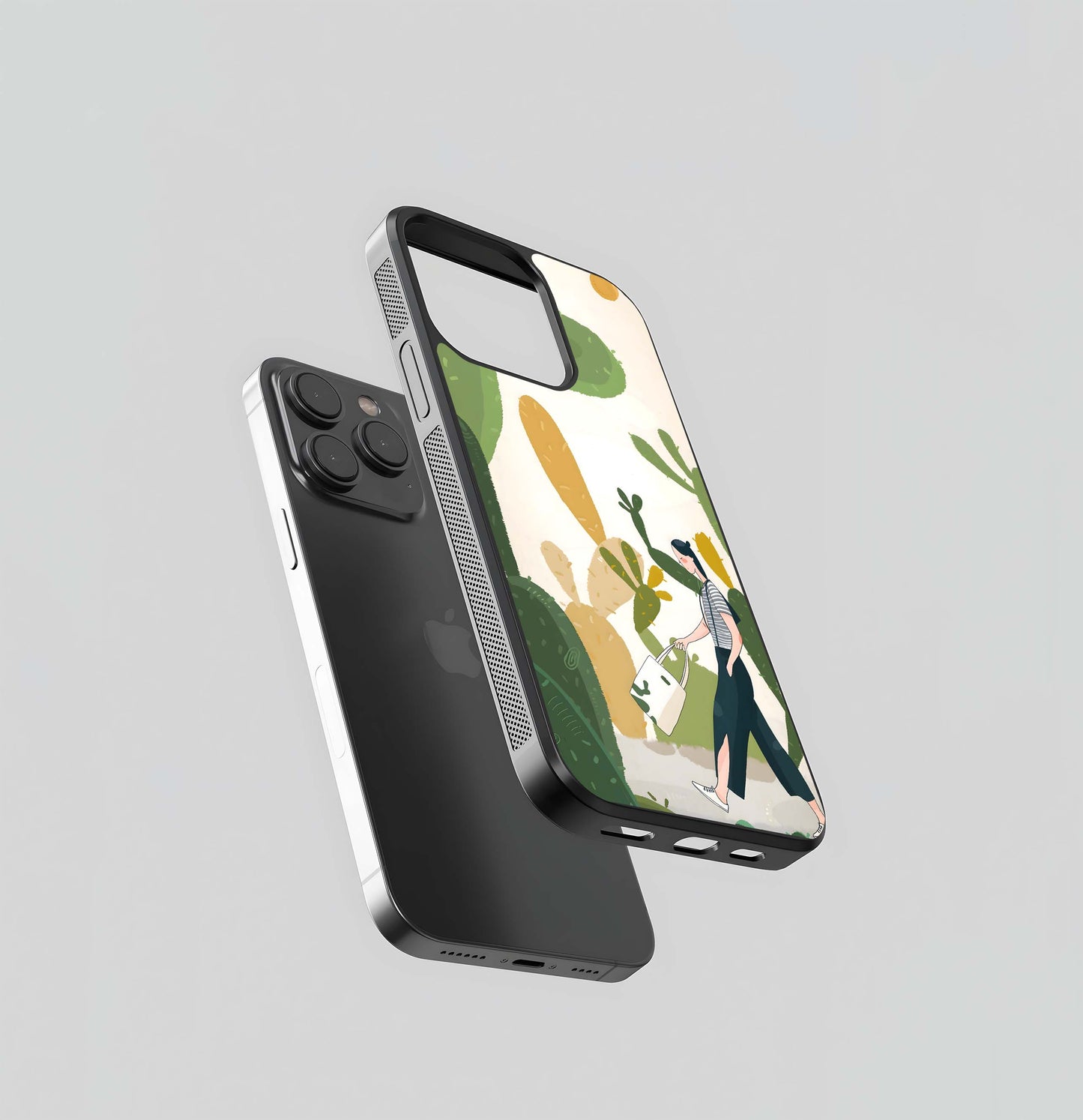 Cactus Girl Walk Glass Case