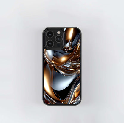 Molten Gold Chrome Flow Glass Case