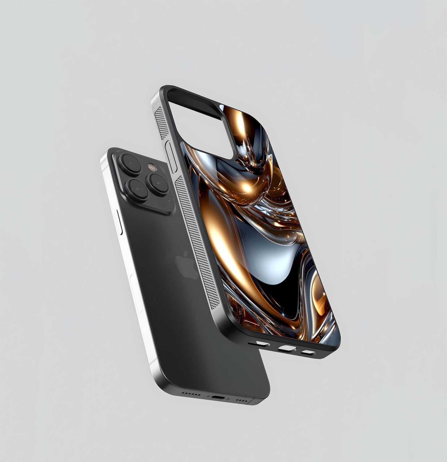 Molten Gold Chrome Flow Glass Case