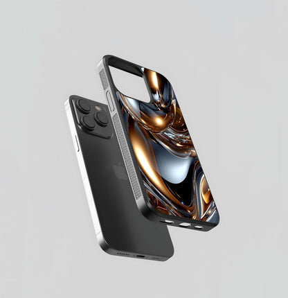 Molten Gold Chrome Flow Glass Case
