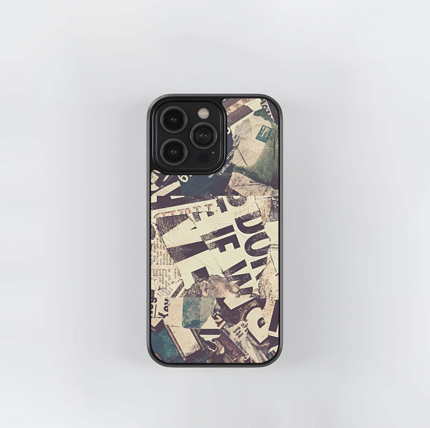 Aesthetic Newspaper Glass Case