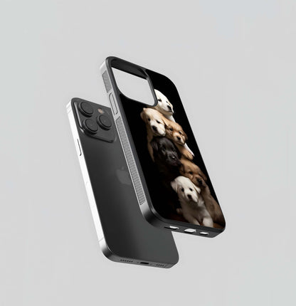 Puppy Pile Glass Case