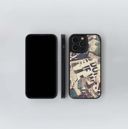 Aesthetic Newspaper Glass Case