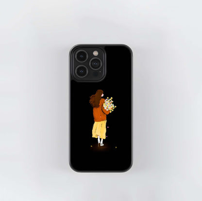 Caricature Girl Glass Case