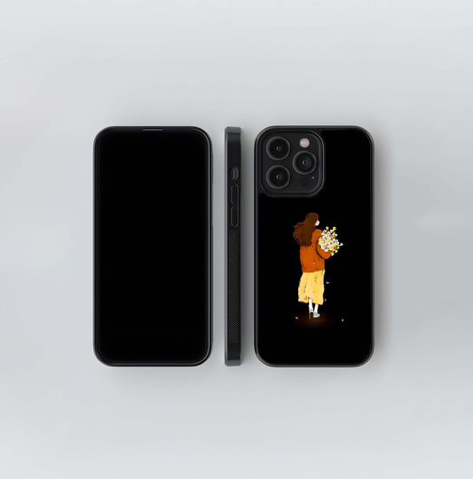 Caricature Girl Glass Case