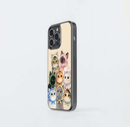 Cozy Cats Squad Glass Case