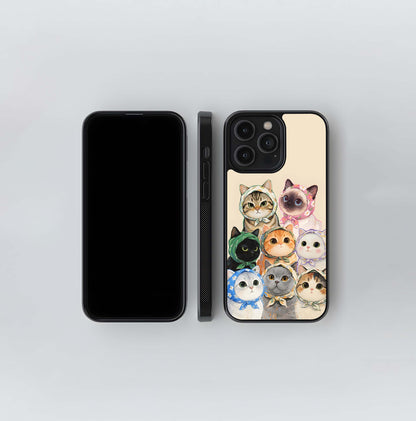Cozy Cats Squad Glass Case